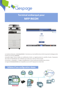 Terminal embarqué pour MFP RICOH 1 • Gespage