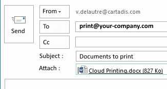 Cloud Printing by email