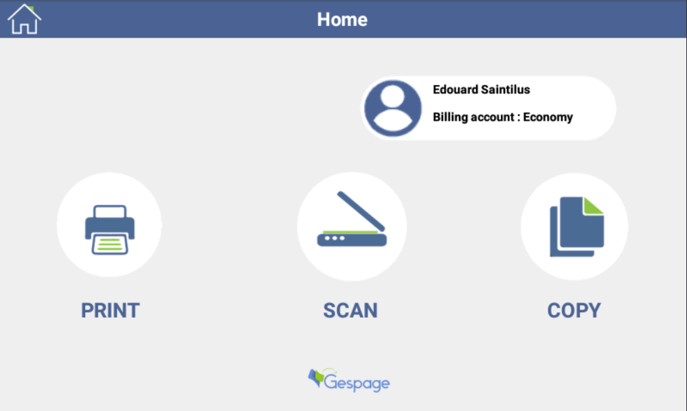 Embedded terminal Lexmark 1 • Gespage