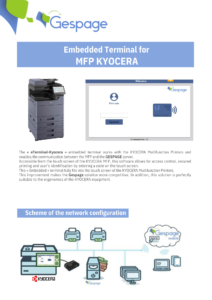 Terminal embarqué pour MFP KYOCERA 1 • Gespage