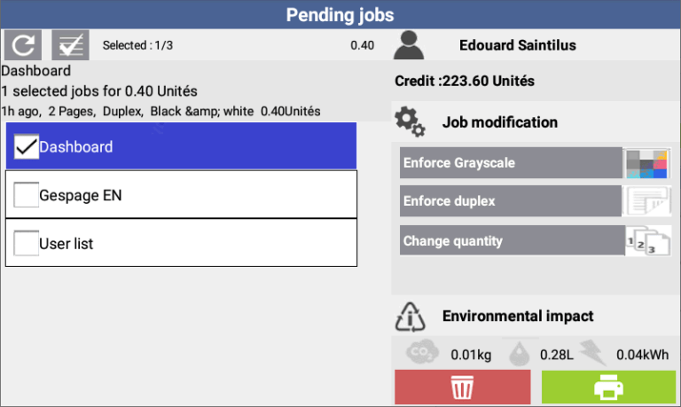 Lexmark embedded terminal 3 • Gespage