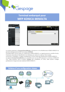 Terminal embarqué pour MFP KONICA-MINOLTA 1 • Gespage